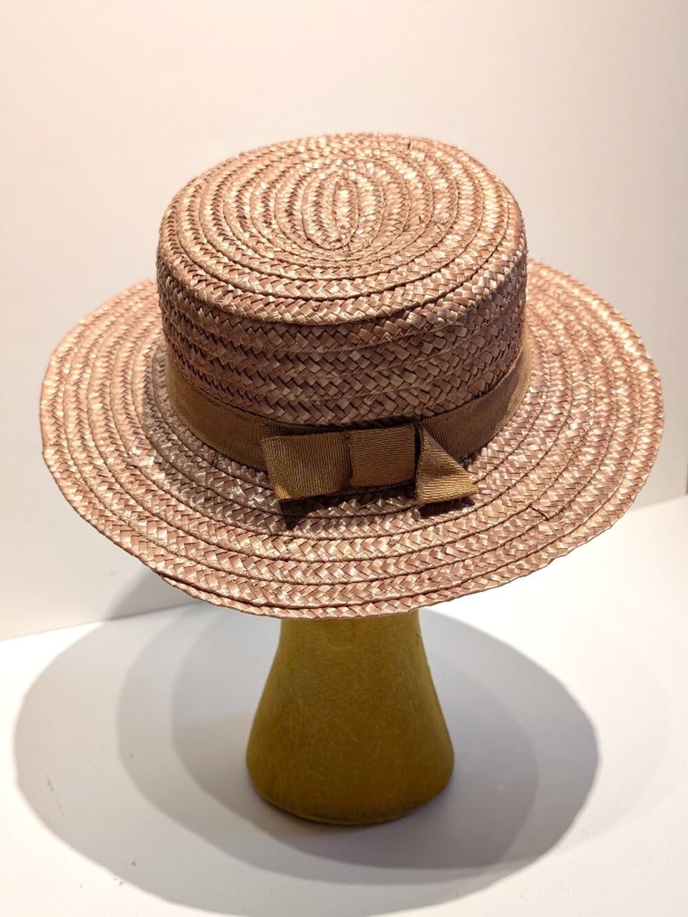 Vintage brown straw hat